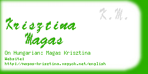 krisztina magas business card